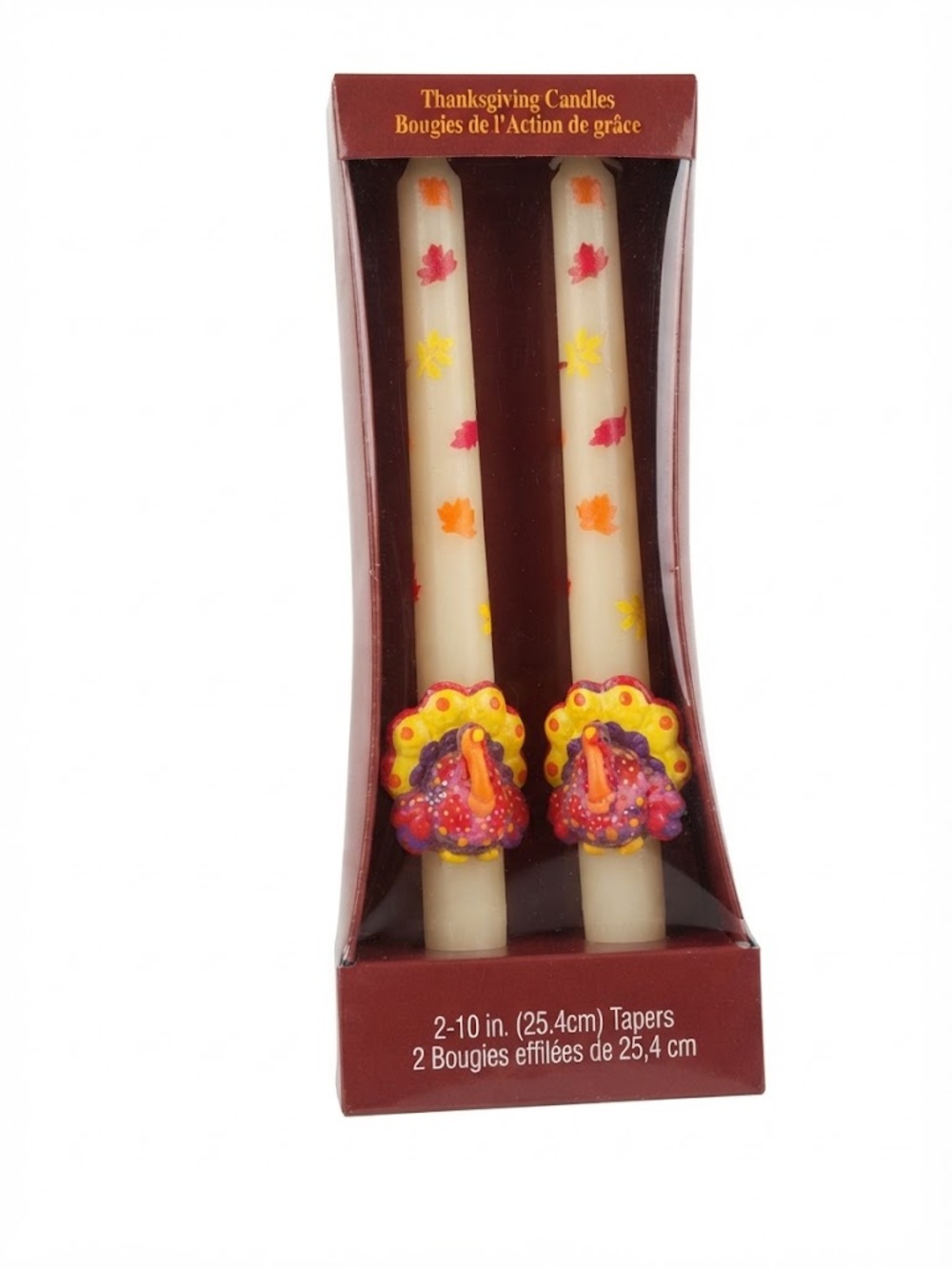 Vintage American Greetings Thanksgiving Candles Multi Color Turkey Tapers